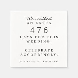 Funny Pandemic Wedding Party Dementsprechend warte Serviette