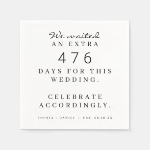 Funny Pandemic Wedding Party Dementsprechend warte Serviette