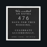 Funny Pandemic Wedding Party Dementsprechend warte Serviette<br><div class="desc">SCHLIESSLICH! Zeit,  dieses Party zu starten! Lass allen,  wie geduldig Liebe ist mit diesen lustigen,  bearbeitbaren,  pandemischen Hochzeitsnapkins. Editieren Sie einfach die Anzahl der Tage,  die Sie warten mussten! Jeder wird sicher sein,  entsprechend zu feiern!</div>