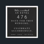 Funny Pandemic Wedding Party Dementsprechend warte Serviette<br><div class="desc">SCHLIESSLICH! Zeit,  dieses Party zu starten! Lass allen,  wie geduldig Liebe ist mit diesen lustigen,  bearbeitbaren,  pandemischen Hochzeitsnapkins. Editieren Sie einfach die Anzahl der Tage,  die Sie warten mussten! Jeder wird sicher sein,  entsprechend zu feiern!</div>