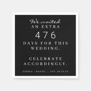 Funny Pandemic Wedding Party Dementsprechend warte Serviette