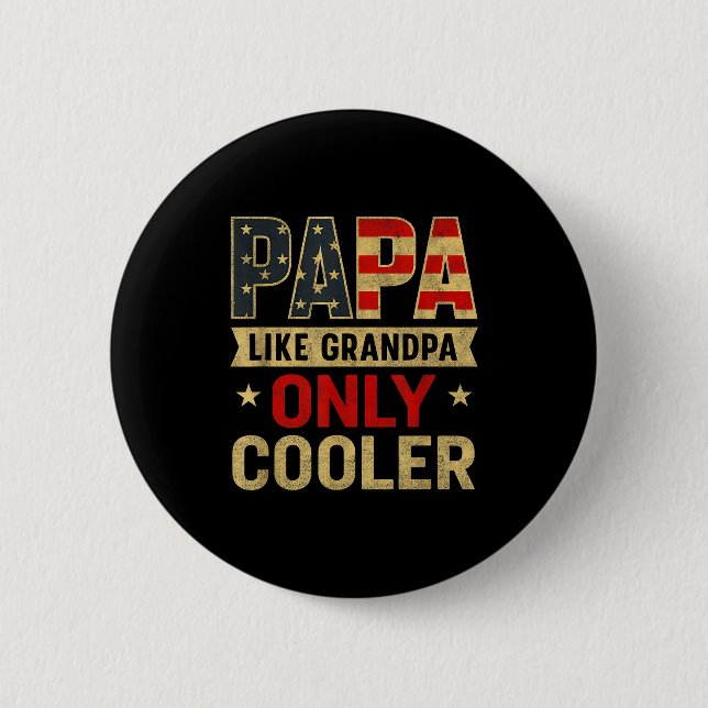 Funny Papa Art For Grandpa From Grandkids Father's Button (Vorderseite)