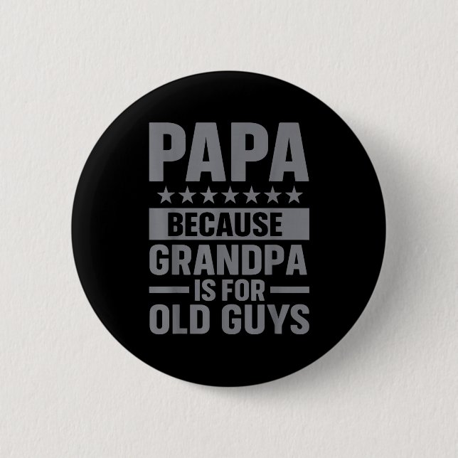 Funny Papa Art For Grandpa From Grandkids Father's Button (Vorderseite)