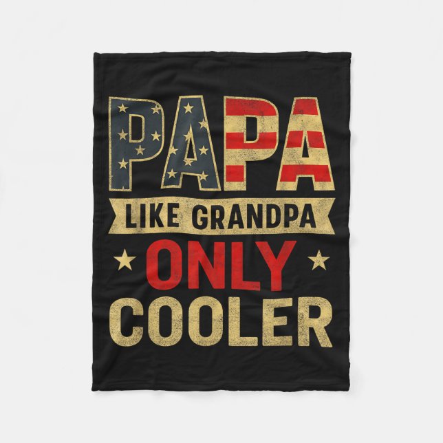 Funny Papa Art For Grandpa From Grandkids Father's Fleecedecke (Vorderseite)