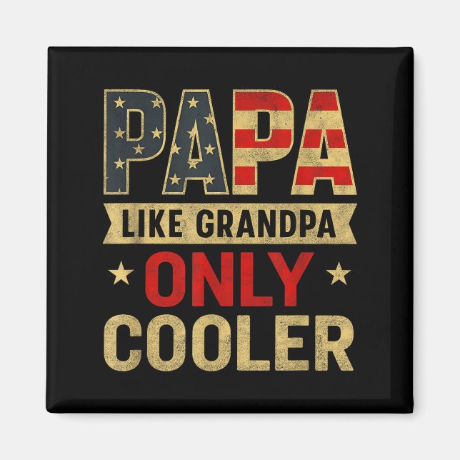 Funny Papa Art For Grandpa From Grandkids Father's Magnet (Vorne)