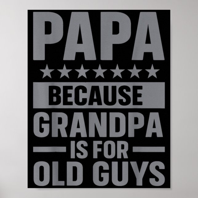 Funny Papa Art For Grandpa From Grandkids Father's Poster (Vorne)