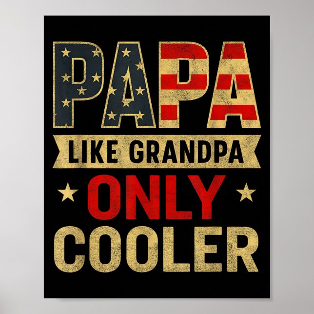 Funny Papa Art For Grandpa From Grandkids Father's Poster (Vorne)