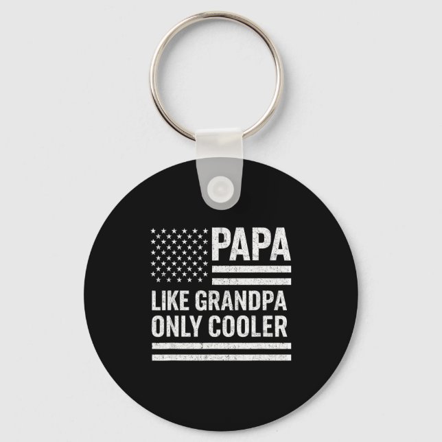 Funny Papa Art For Grandpa From Grandkids Father's Schlüsselanhänger (Vorderseite)