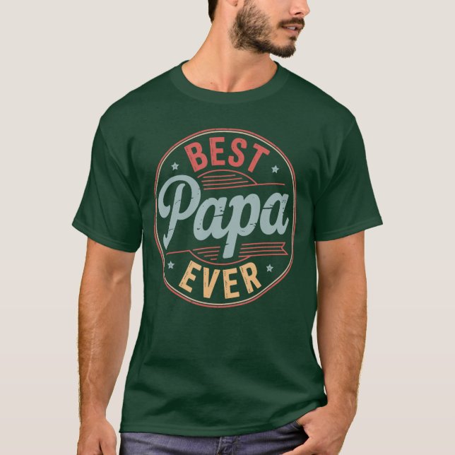 Funny Papa Art for Grandpa from Grandkids Fathers  T-Shirt (Vorderseite)
