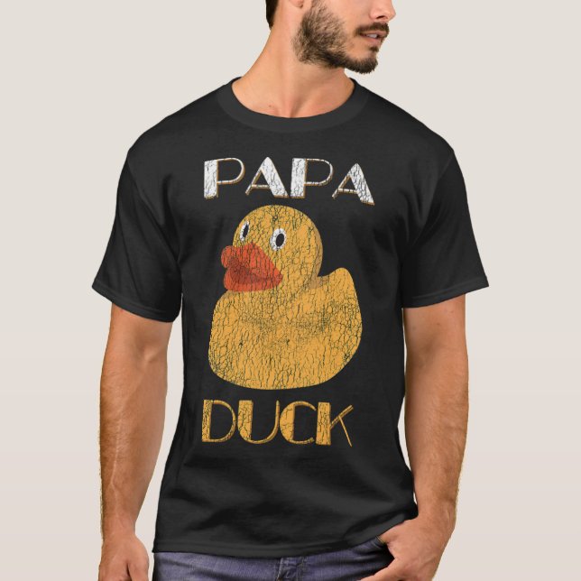 Funny Papa Duck Farm Tier Not Geschenk T-Shirt (Vorderseite)