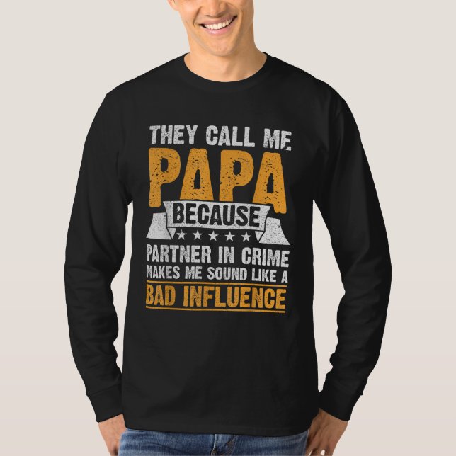 Funny Papa Papa Papa Papi Papa T-Shirt (Vorderseite)
