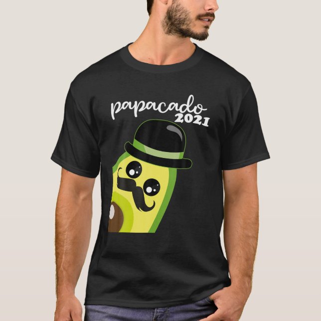 Funny Papacado 2021 für neuen Vater und Väter Avoc T-Shirt (Vorderseite)