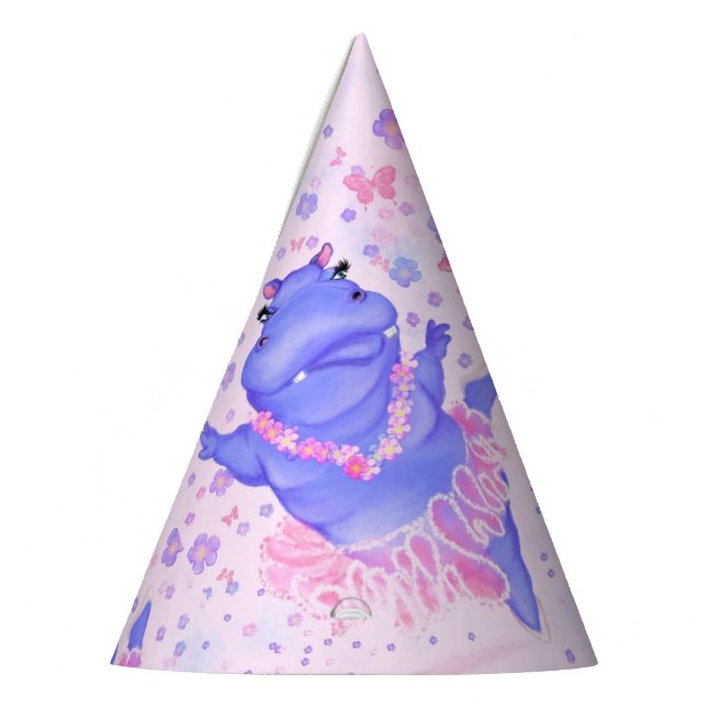Funny Paper Party Hat Ballerina Hippo Ballett Tanz Partyhütchen (Links)