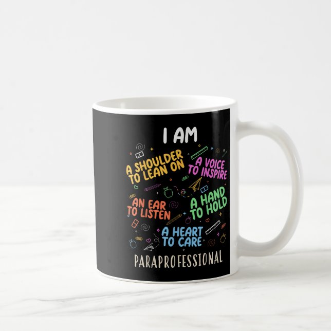 Funny Paraeducator Herz to Care Paraprofessional Kaffeetasse (Rechts)