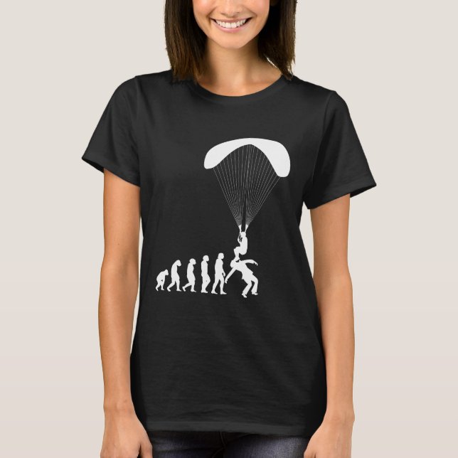 Funny Paragliding Evolution Paragliders Skydiving T-Shirt (Vorderseite)