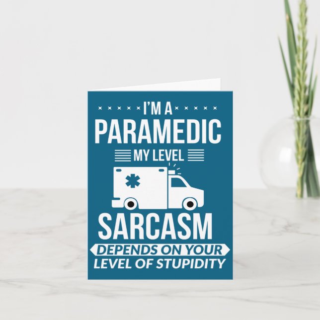 Funny Paramedic Emt Gift  Karte (Vorderseite)
