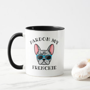 Funny Pardon my Frenchie Blue Merle French Bulldog Tasse