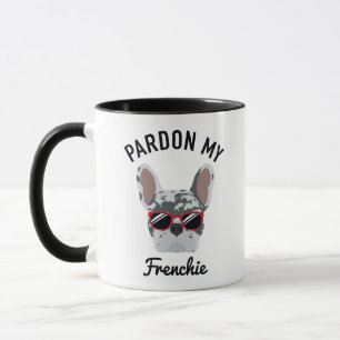 Funny Pardon my Frenchie Blue Merle French Bulldog Tasse