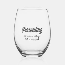 Funny Parenting Zitat Weinglas Ohne Stiel