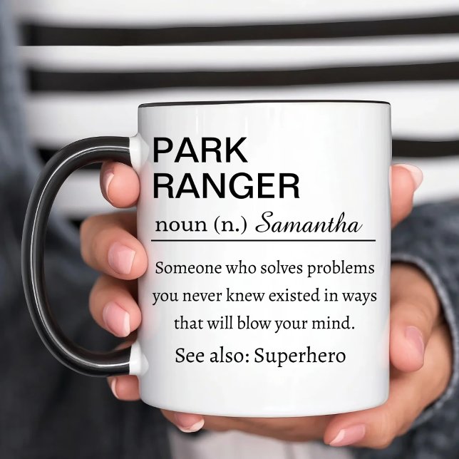 Funny Park Ranger Definition Tasse (Von Creator hochgeladen)