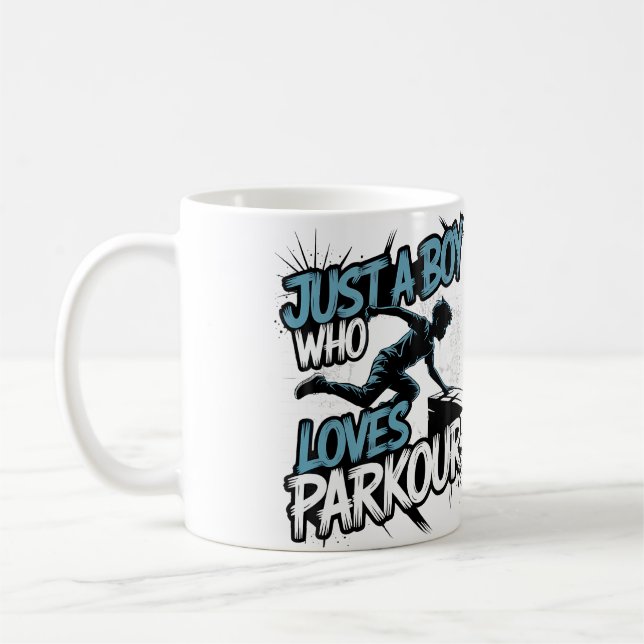 Funny Parkour Just A Boy Who Loves Parkour Free Ru Kaffeetasse (Links)
