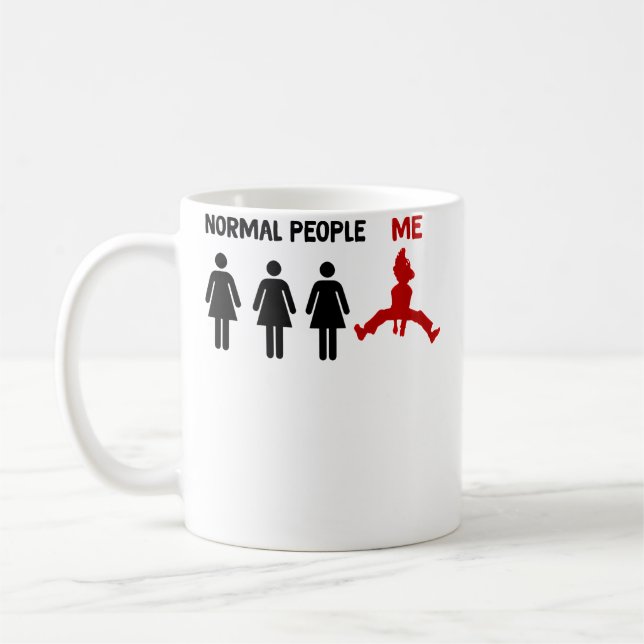 Funny Parkour Normal Pepole Me Parkour Jumping Wom Kaffeetasse (Links)
