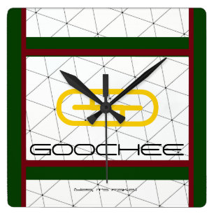 Funny Parody Fake Brand "Goochee" (Ja, es ist Fake Quadratische Wanduhr