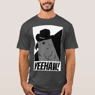 Funny Parrot Cowboy Yeehaw Vogelbeobachtung T-Shirt