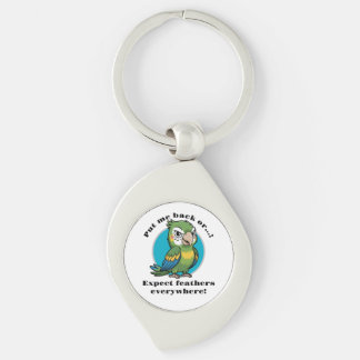 Funny Parrot Keychain – Custom Text + Image Schlüsselanhänger