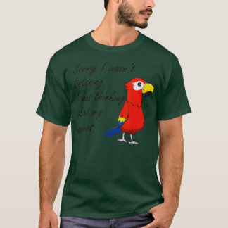 Funny Parrot über den Vogel nachdenken T-Shirt