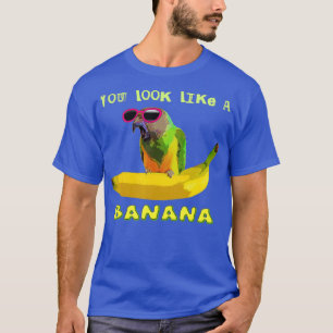 Funny Parrot und Banana T-Shirt