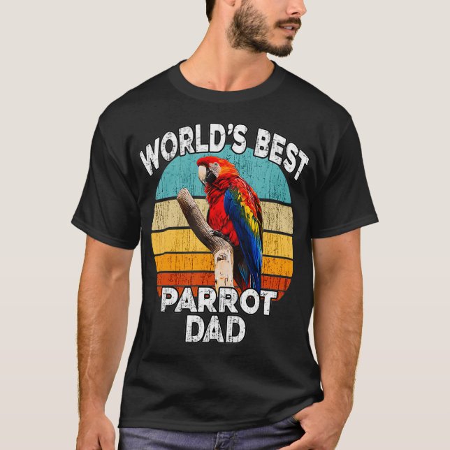 Funny Parrot Vater - Welten Bester Papagei Vater - T-Shirt (Vorderseite)