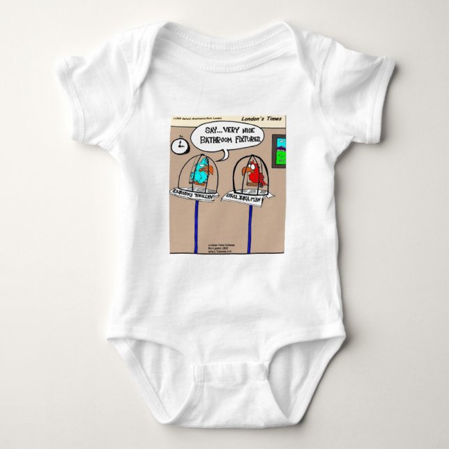 Funny Parrots Badezimmer Ausstattung T-Shirts (Vorderseite)