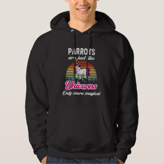 Funny Parrots Design Retro Unicorn Vintage Sunset Hoodie