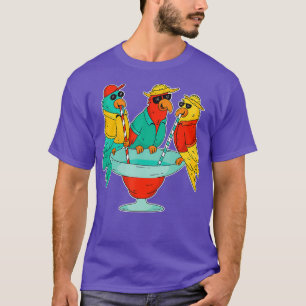 Funny Parrots trinken Vögel Hawaii Tropical T-Shirt