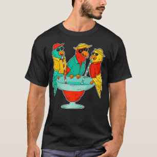 Funny Parrots trinken Vögel Hawaii Tropical T-Shirt
