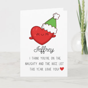 Funny Partner Name Merry Christmas Feiertagskarte