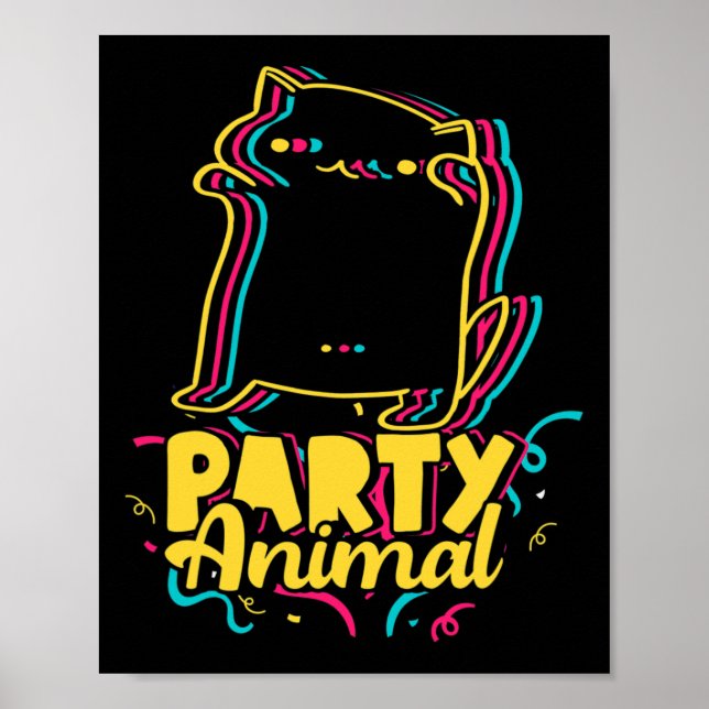 Funny Party Frische Pasta machen Cat Meme Poster (Vorne)
