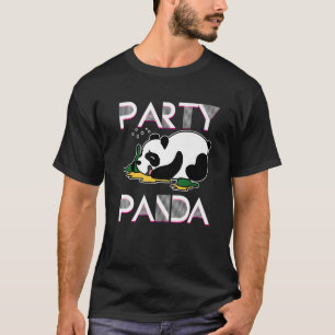 Funny Party Panda Betrunkenes Alkoholfest Spaß T-Shirt