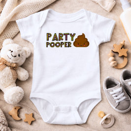 Funny Party Pooper Baby Strampler
