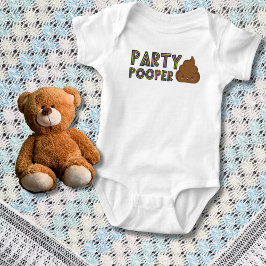 Funny Party Pooper Baby Strampler