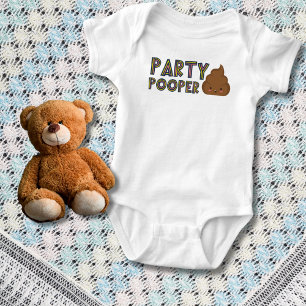 Funny Party Pooper Baby Strampler