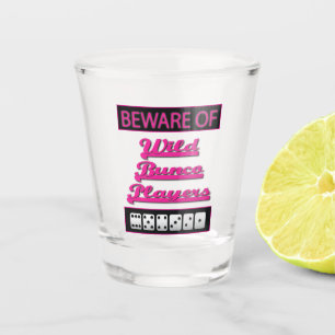 Funny Party Rosa Schwarz-weiße Würfel Bunco Schnapsglas
