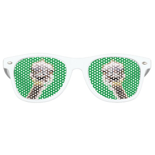Funny Party Sonnenbrille Happy Ostrich Smile (Vorderseite)