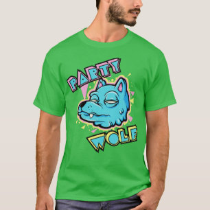 Funny Party Wolf Lover 80er Culture Party Tier T-Shirt