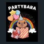 Funny Partybara Capybara Happy Birthday Kids Boys Poster<br><div class="desc">Funny Partybara Capybara Glücklich Geburtstag Kinder Jungen Mädchen</div>