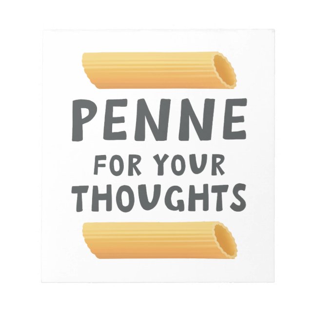 Funny Pasta Pun Notizblock (Vorderseite)