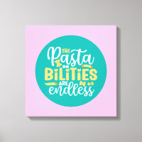 Funny Pasta Pun Pastel Kitchen Typografie
