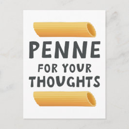 Funny Pasta Pun Postkarte
