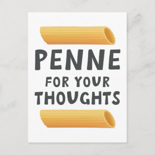 Funny Pasta Pun Postkarte